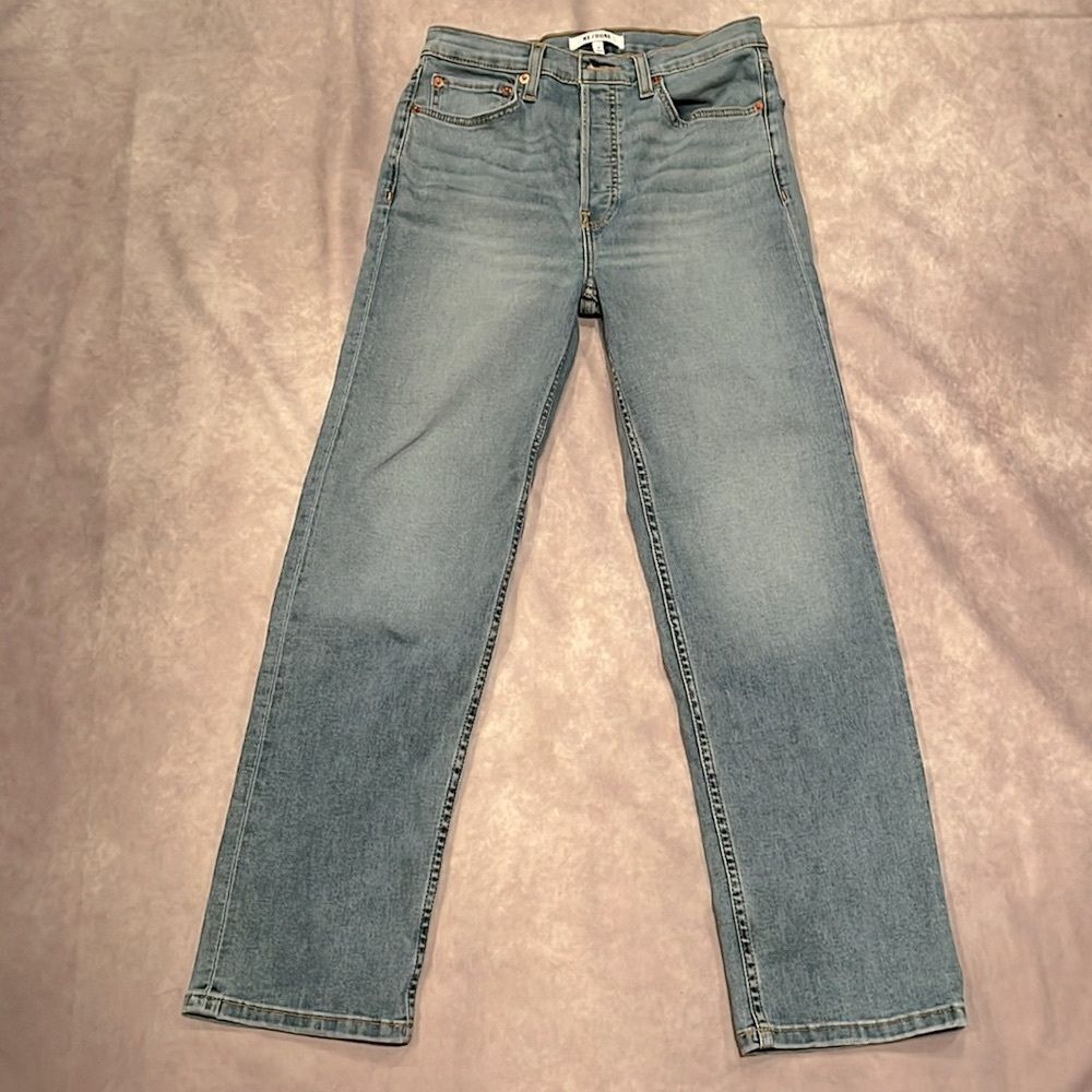 RE/DONE Stovepipe finished hem jeans size 26